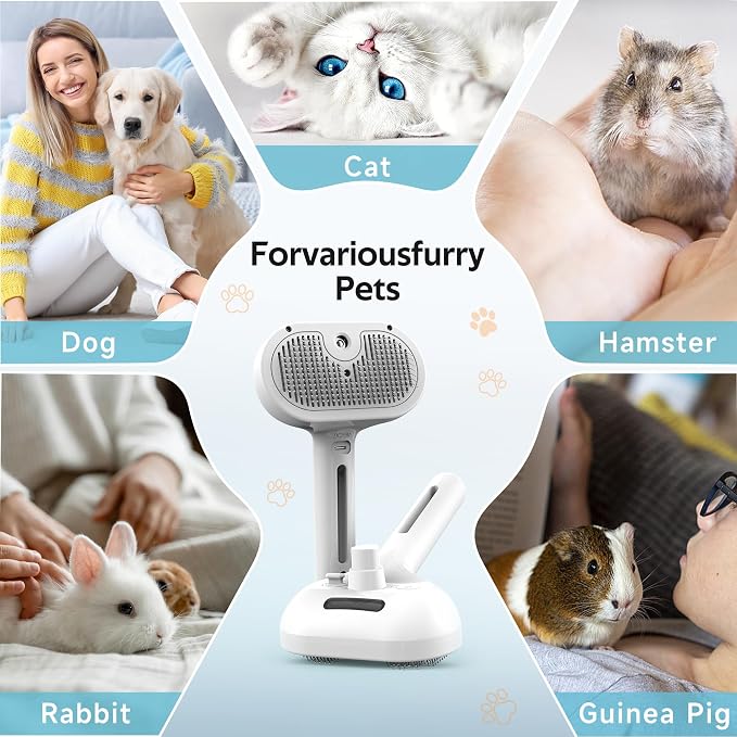 Pet Grooming Brush with Electronic Mist Spray - Image 6