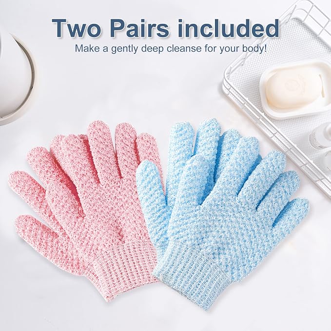 Yiclick Exfoliating Gloves, Body Scrub Exfoliator - Image 2
