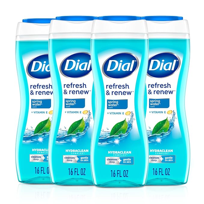 Dial Body Wash, Refresh & Renew Spring Water, 16 Fl Oz, Hydraclean Complex & by DialSoap