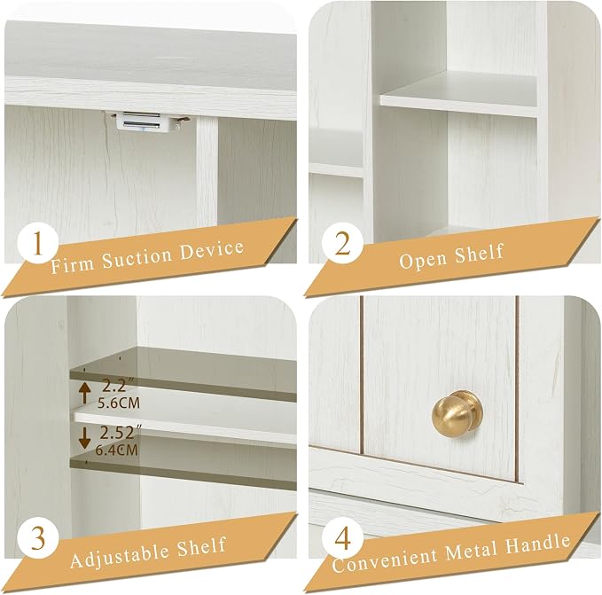 Bathroom Wall Cabinet, Small Wall Cabinet Over Toilet - Image 6