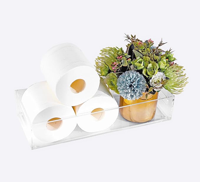 IEEK Toilet Paper Basket, Acrylic Toilet Paper Holder by IEEK