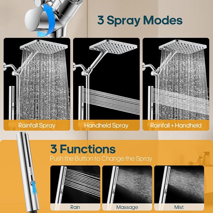 Filtered Shower Head with Handheld Combo High Pressure Shower Head with Filters - Image 6