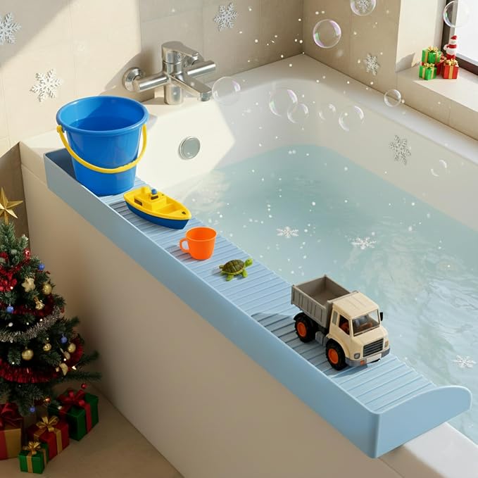 Roslim Splash Guard for Bathtub, Silicone Tub Water Splash Guard by Roslim