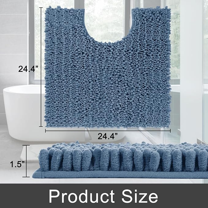 Yimobra Toilet Rug U Shaped Washable 24x24 Inch - Image 2
