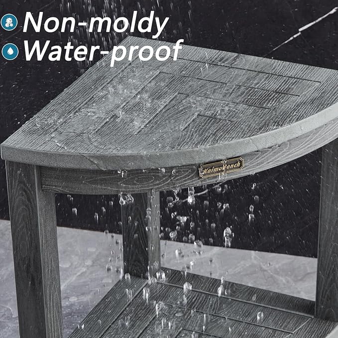 Waterproof Shower Bench for Inside Shower, Poly Lumber Shower Foot Seat - Image 3