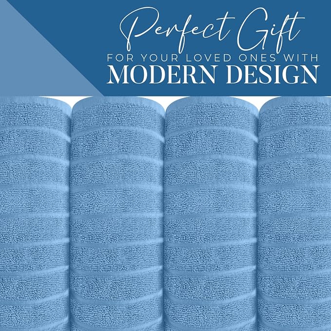DAN RIVER Pack of 2 Bath Sheet 35x70 Inches, Ribbed Luxury Bath Towel Set - Image 6