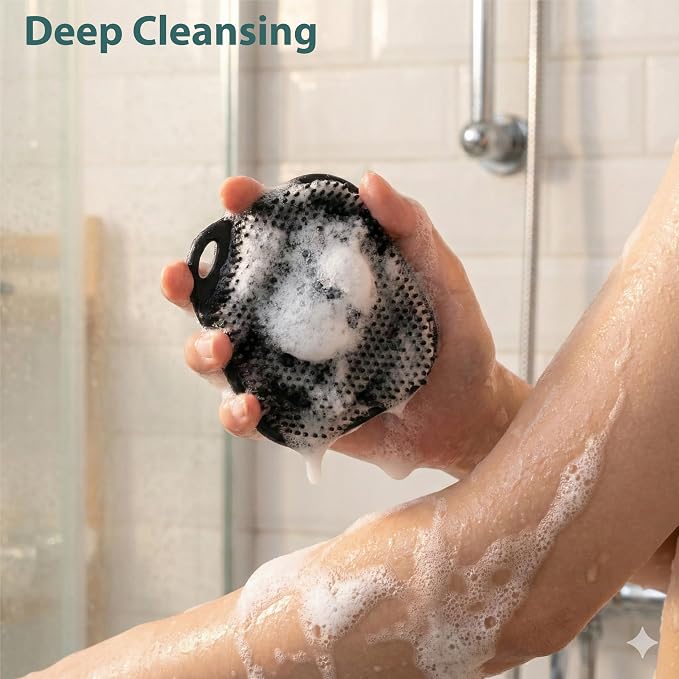 2 PC Silicone Body Scrubber, Exfoliating Shower Bath Scrubber, Soft Silicone - Image 3