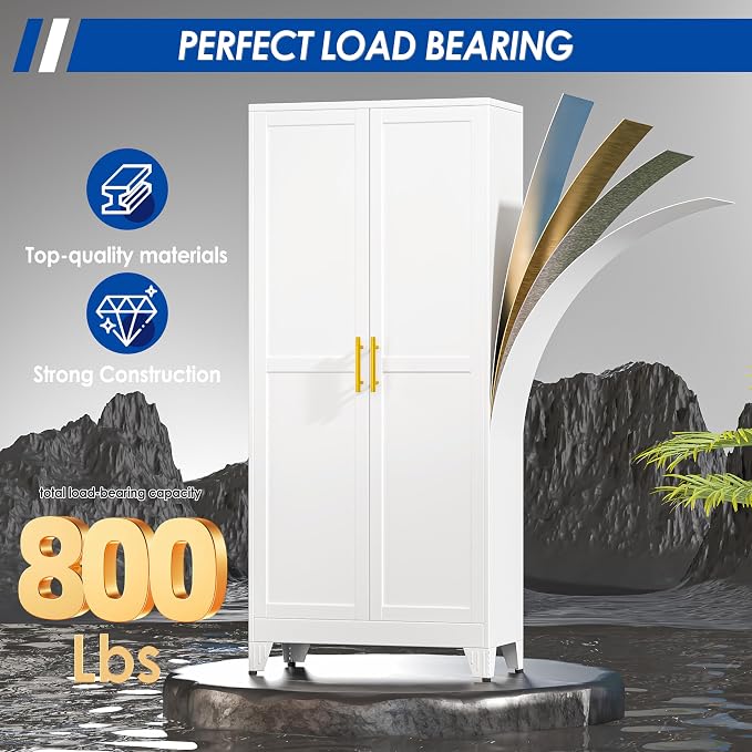 71" Tall Metal Storage Cabinet - Image 7