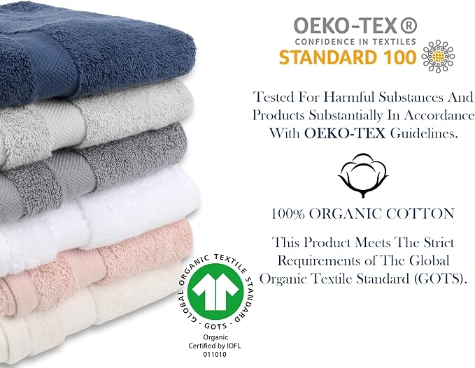 Delara Organic Cotton Luxuriously Plush Bath Sheet Pack of 4 | GOTS & OEKO-TEX - Image 6