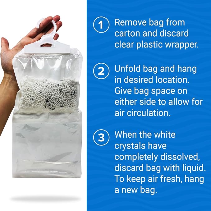 4 Pack Moisture Absorber Hanging Bags, Boat Dehumidifier - Image 6