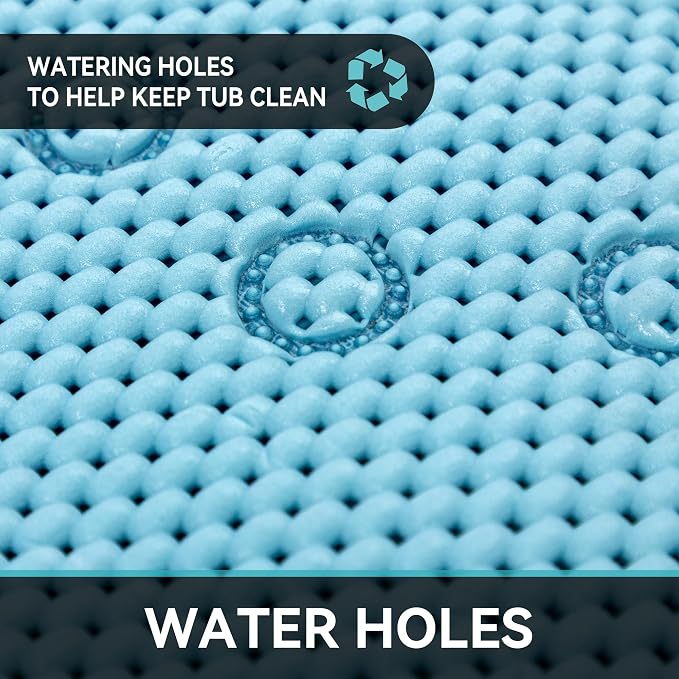 Double Layer Foam Non Slip Bathtub Mat 37x17in, More Comfortable and Thicker - Image 5