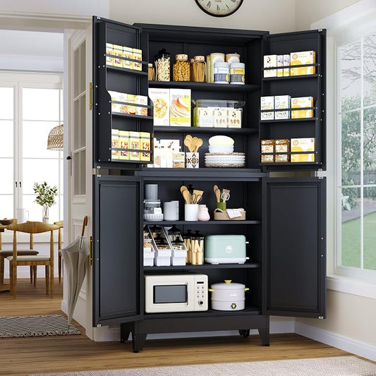 74.8" Tall Metal Food Cabinet, Storage Cabinets by GAIOUS