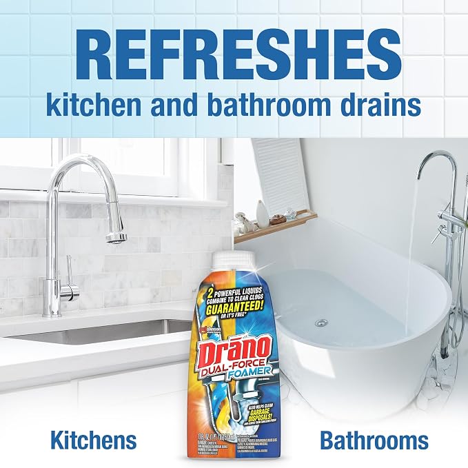 Drano Dual-Force Foamer Clog Remover, 17 oz - Image 6