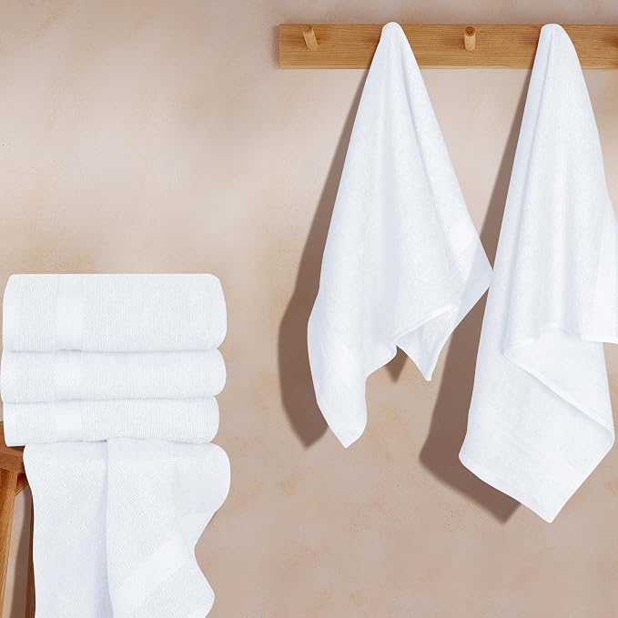 GLAMBURG Ultra Soft 6-Piece Hand Towel Set 16x28-100% Ringspun Cotton - Image 3