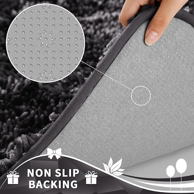 Yimobra Toilet Rugs U Shaped Washable, Soft Comfortable Toilet Mat - Image 5