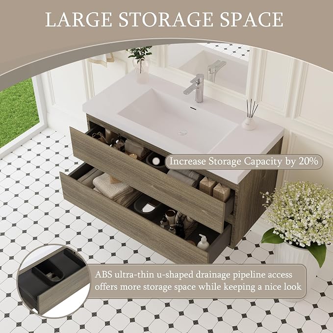 42 Inch Floating Bathroom Vanity - Image 4