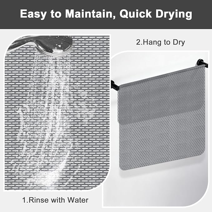 Square Shower Mat: 32"x32" Extra Large Non Slip Shower Mats - Image 7
