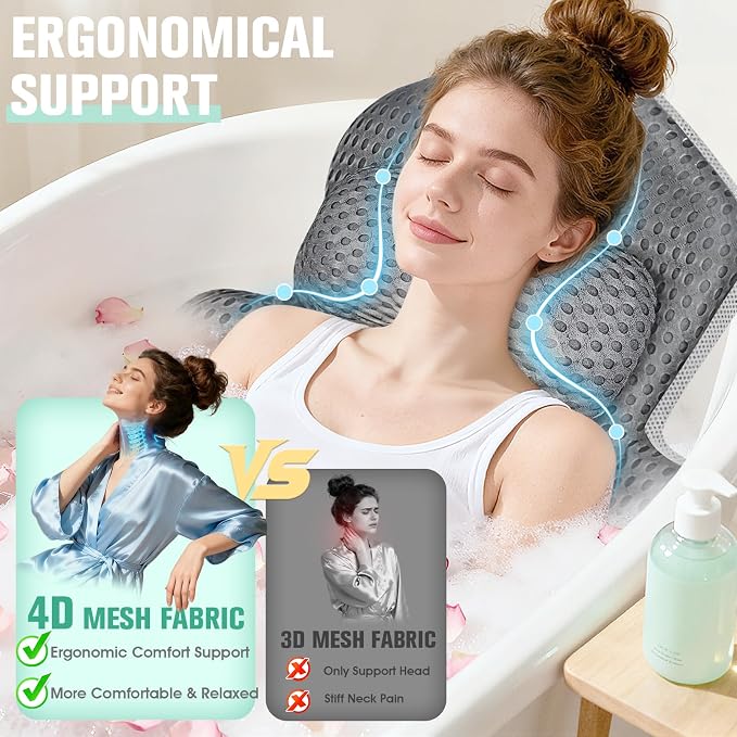 Upgraded Full Body Bath Pillow for Bathtub, Luxury Thick Bath Cushion for - Image 5
