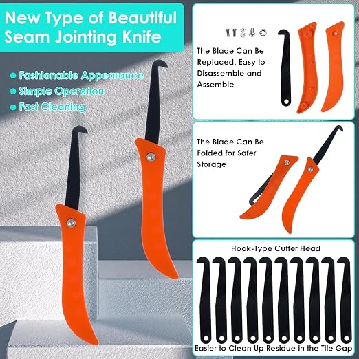 25-Piece Premium Grout Removal Tool Kit – Heavy-Duty Tile Grout Saw, Caulking - Image 3