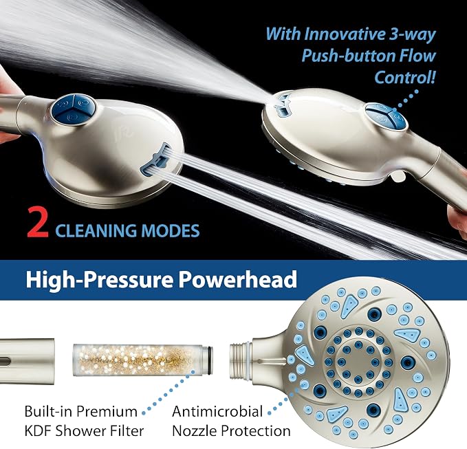 AquaCare High Pressure 10 Spray Mode Filtered Showerhead - Image 5