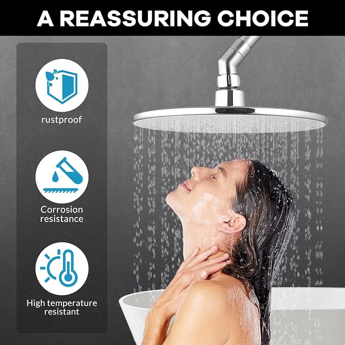 Shower Head Elbow Adapter, All Metal Handheld & Wall-Mounted Shower Arm - Image 3