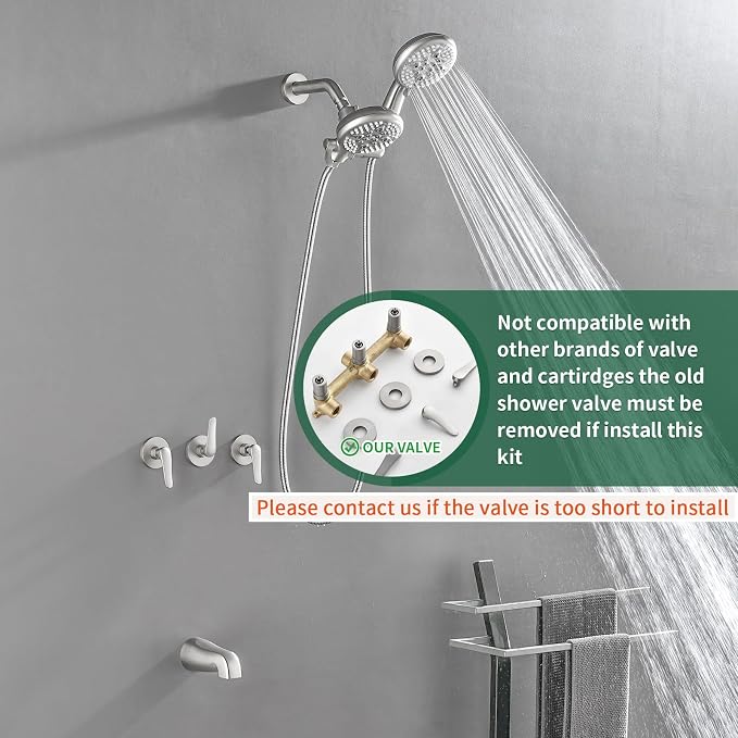 3 Handle Shower Faucet Set Shower System - Image 2
