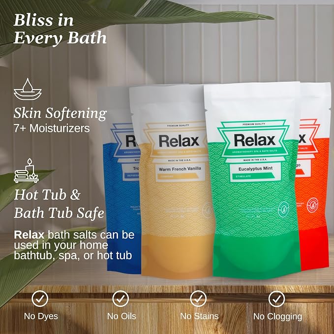 Relax Spa & Bath, Epsom & Dead Sea Salts, Aromatherapy Bath Salts - Image 3