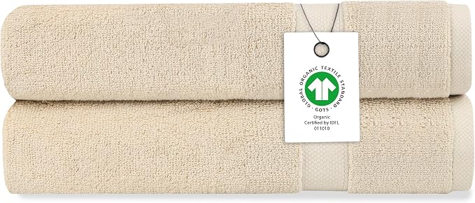 Delara Organic Cotton Luxuriously Plush Hand Towel Pack of 2 | GOTS & OEKO-TEX by Delara