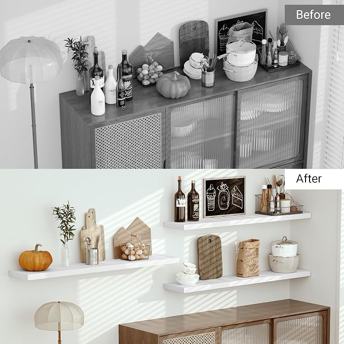 Vivelove 55" Long Floating Shelves - Image 4