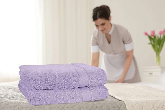 GLAMBURG 700 GSM Premium Cotton 2-Pack Oversized Extra Large Bath Sheet Set - Image 3