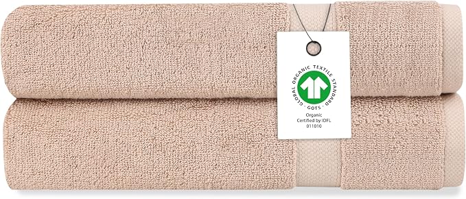 Delara Organic Cotton Luxuriously Plush Hand Towel Pack of 2 | GOTS & OEKO-TEX by Delara