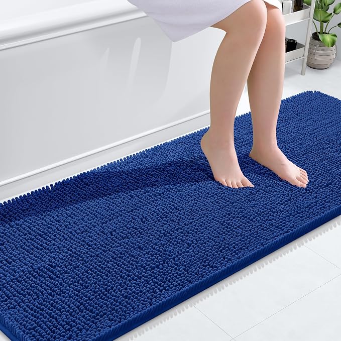 OLANLY Bathroom Rugs 70x24, Extra Soft Absorbent Chenille Bath Rugs, Rubber by OLANLY
