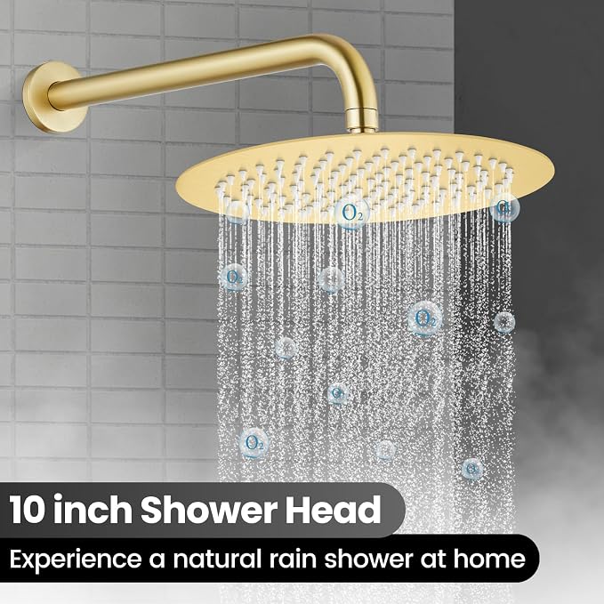 Airuida Shower Fixtures 2 Functions Shower Faucet Set Wall Mounted - Image 2