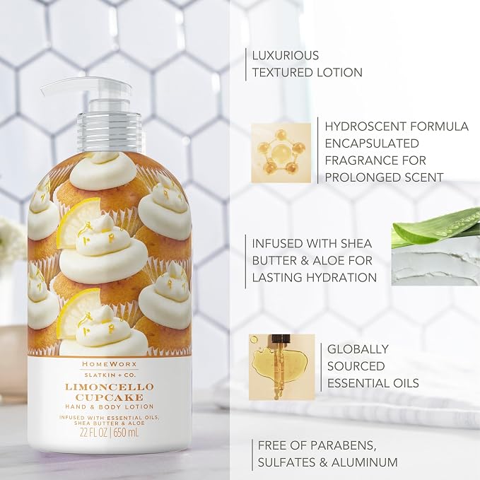 Homeworx by SLATKIN + CO. 22 fl oz. Body Lotion- Limoncello Cupcake - Image 3