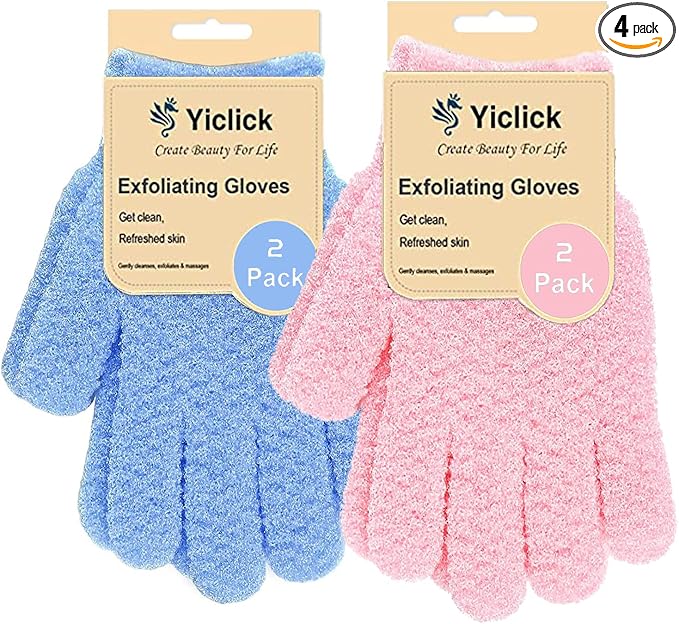 Yiclick Exfoliating Gloves, Body Scrub Exfoliator by YiclickCreateBeautyforLife