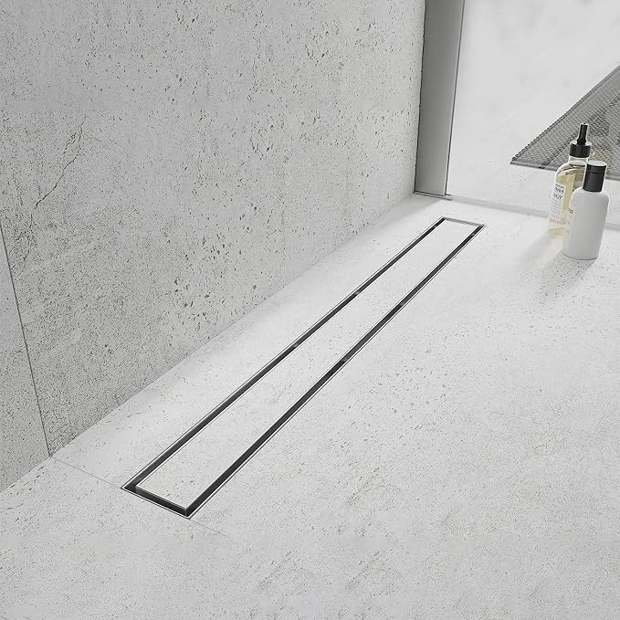 Linear Shower Drain, 18 inch Drain by Elefloom