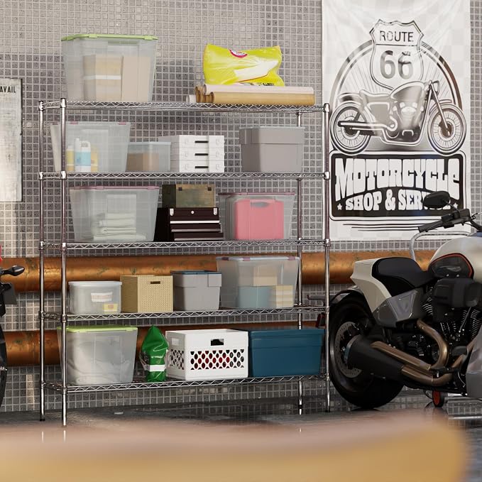14" Deep x 60" Wide x 64" Height Wire Shelving Kit | 5-Tier | NSF Commercial - Image 5