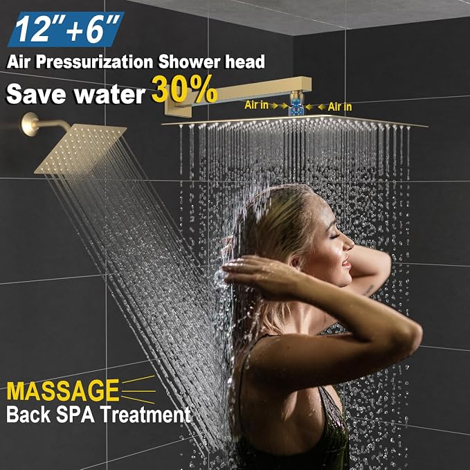 Enga Thermostatic Dual Shower System, All Functions Use Together & Volume - Image 3