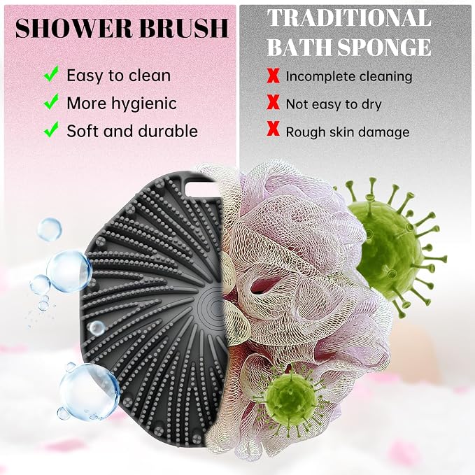 2Pcs Silicone Body Scrubber, Food-Grade Scrubbies - Image 3