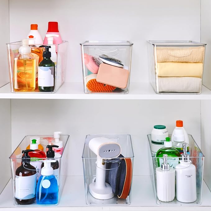 theaoo Clear Storage Bins with Lids Stackable - Image 5