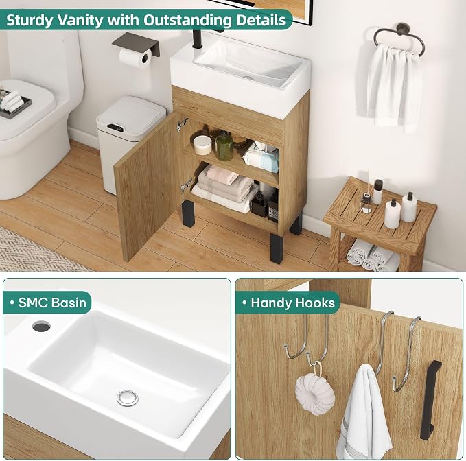 YITAHOME 16 Inch Bathroom Vanity - Image 4