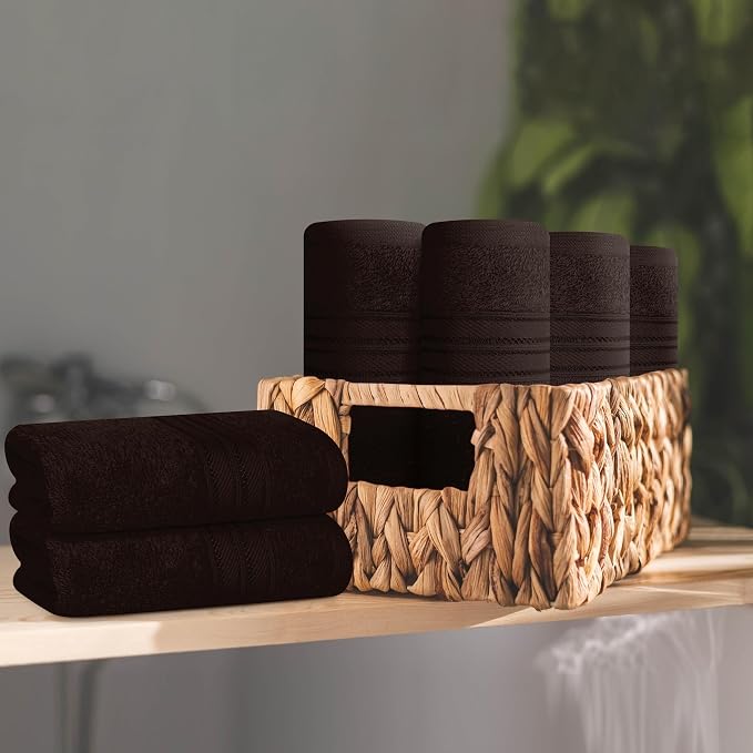 BOUTIQUO Ultra Soft Cotton Washcloths, Contains 12 Piece Face Cloths 12x12 inch - Image 3