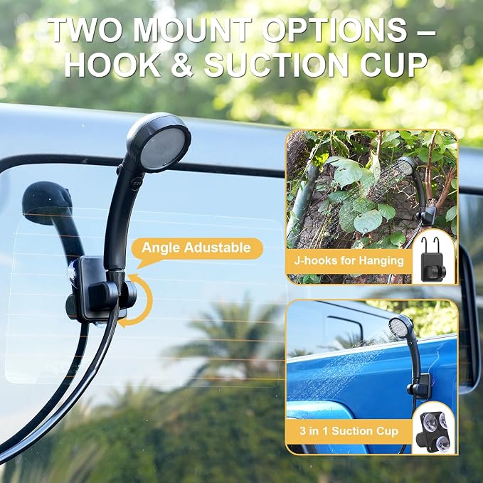 Portable Shower for Camping, Rechargeable Camping Shower Pump - Image 7