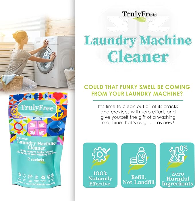 Truly Free Laundry Washing Machine Cleaner and Deodorizer | Top Load & Front - Image 3