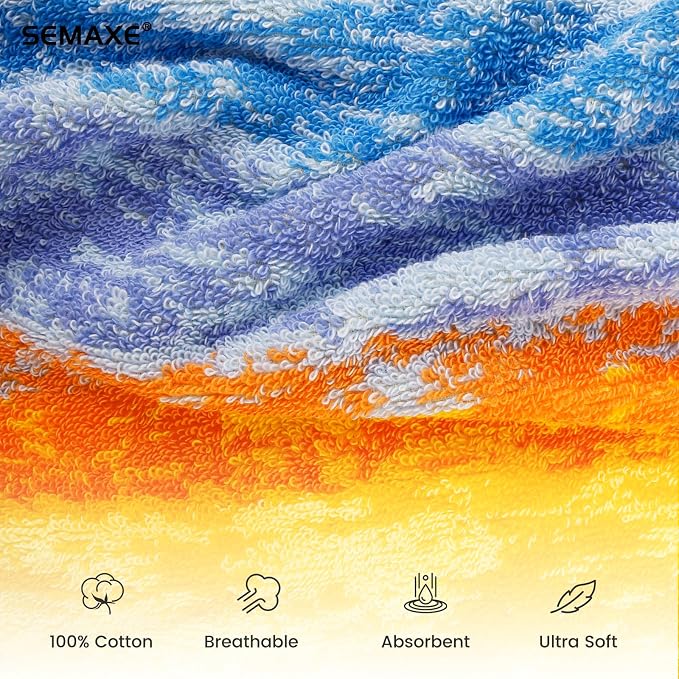 SEMAXE Hand Towels for Bathroom, 100% Cotton Towels - Image 3