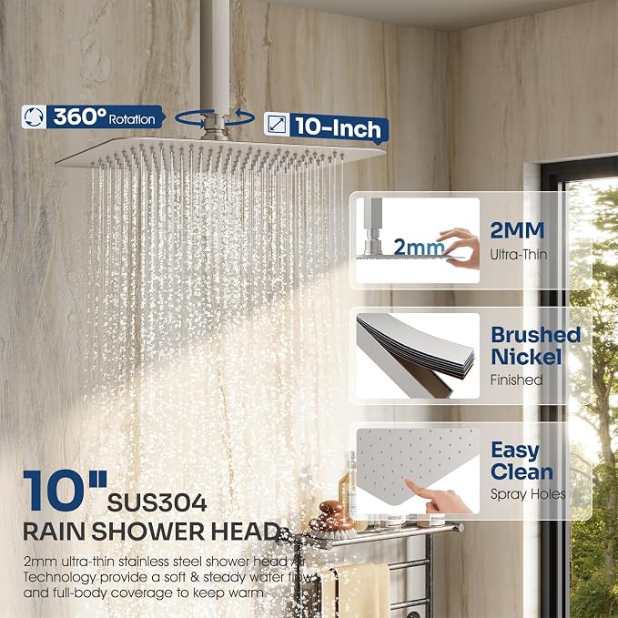 Ceiling Mount Shower Faucet Set, Shower System - Image 3