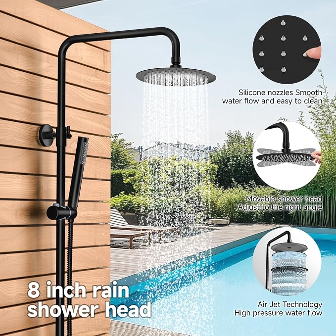 Rainsworth Outdoor Shower Kit Matte Black - Image 5
