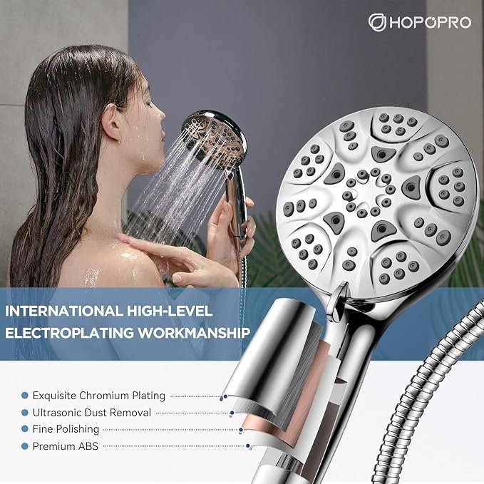 6-Mode High Pressure Handheld Shower Head Set, Consumer Reports Recommended - Image 2