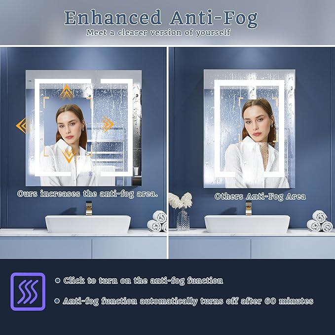 ExBrite LED Lighted Bathroom Medicine Cabinet - Image 4