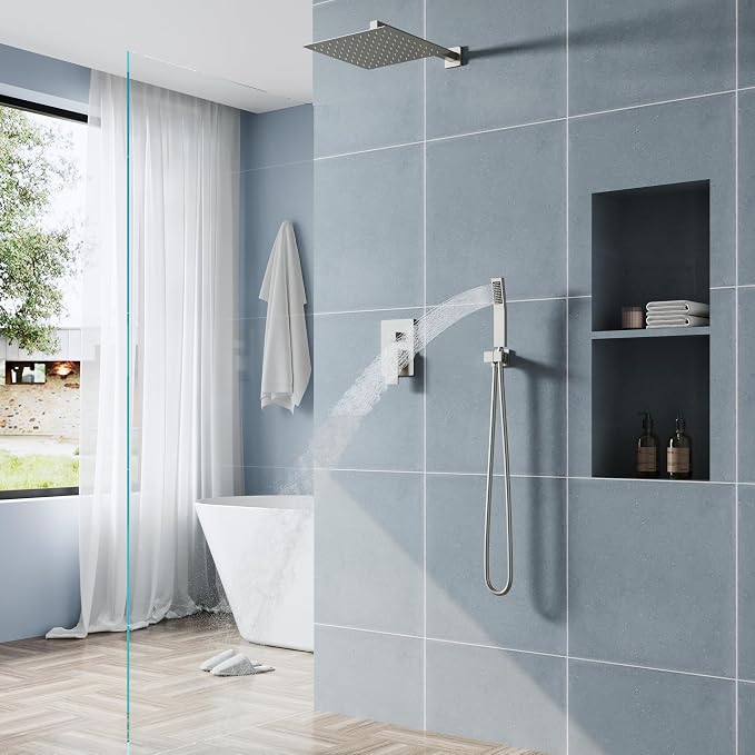 WELLFOR 12-In Wall Mounted Rain Shower Faucet - Image 12